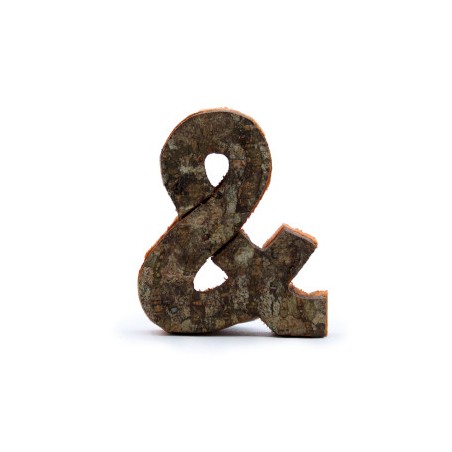 Lletra Rústica de Escorça - "&" (12) - Petita 7cm