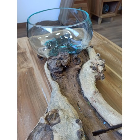 Glas in extra großer Doppelstütze - 70 cm