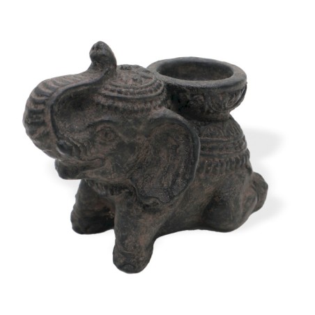 Incienso y Portavelas de Elefante - Negro Antiguo