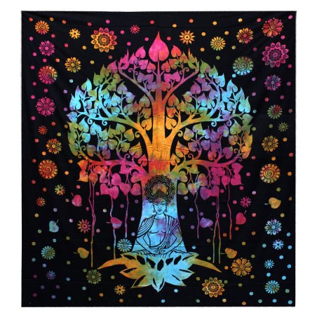 Trapunta in cotone individuale + arazzo - Albero della Bodhi