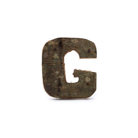 Letra Casca Rústica - "G" (12) - Pequena 7cm