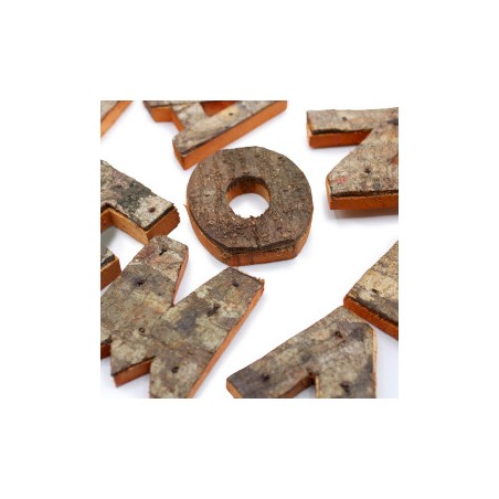 Lletra de Escorça Rústica - "J" (12) - Petita 7cm