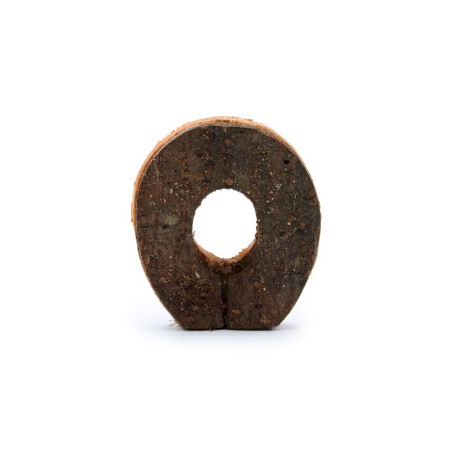 Literă din scoarță rustică - "O" (12) - Mică 7cm