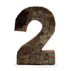 Numero di corteccia rustica - "2" (12) -...
