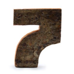 Numero di corteccia rustica - "7" (12) -...