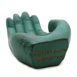 Quemador de Incienso  - Tierra Protectora (Verde) - 14x6x4cm