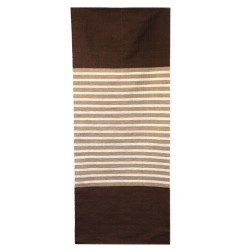 Tapis en coton indien - 70x170cm - Marron foncé...