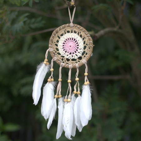 Atrapasueños-Macramé Rosa 12cm (Colores Aleatorio)
