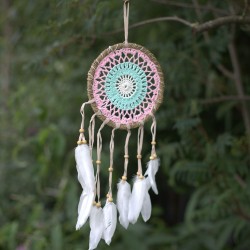 Roze Macramé Dromenvanger 16 cm (verschillende...