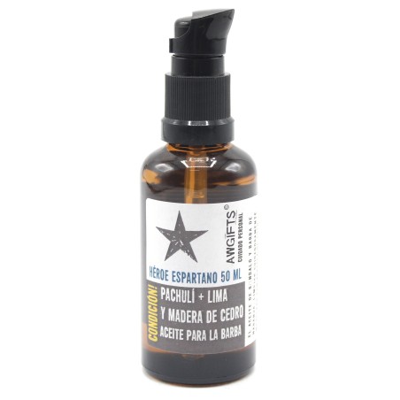 Aceite para la barba - Heroe Espartano - Mantén! - Pachulí, Lima y Cedro - 50ml