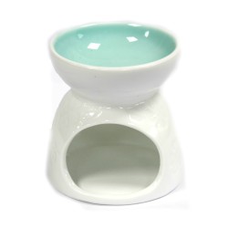 Quemador aceite clásico -  Floral y Azul  - 1