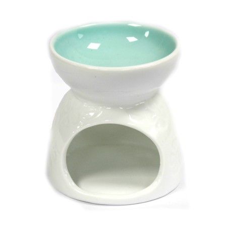 Quemador aceite clásico -  Floral y Azul  - 1