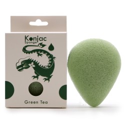 Éponge Konjac pour le visage - Thé vert -...