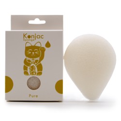 Éponge Konjac pour le visage - Naturel - Peau...