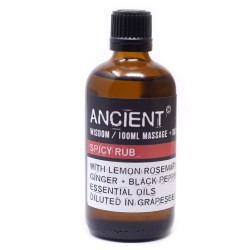 Aceite de Masaje - Frotaciones - Limón, Romero, Jengibre y Pimienta Negra - 100ml  - 1