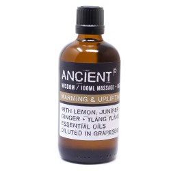 Aceite de Masaje - Cálido y edificante - Limón, Enebro, Jengibre y Ylang Ylang - 100ml  - 1