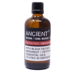 Aceite de Masaje - Aumentar la conciencia - Bergamota, Pimienta Negra y Petigrain - 100ml  - 1