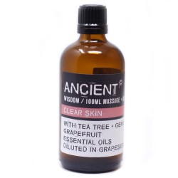 Massageöl - Saubere Haut - Teebaum, Grapefruit und Geranie - 100ml