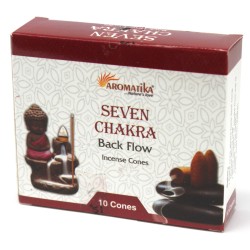 Conos de Incienso Reflujo Aromatika - 7 Charkras - 10 unidades