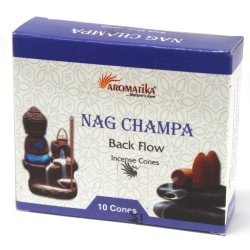 Conos de Incienso Reflujo Aromatika - Nag Champa - 10 unidades