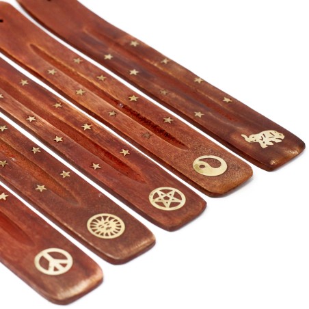 Porta incienso / Soporte Incienso - Madera de Mango Wood - 24cm