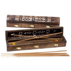 Porta incienso Smoke Boxes Natural Mango Wood...