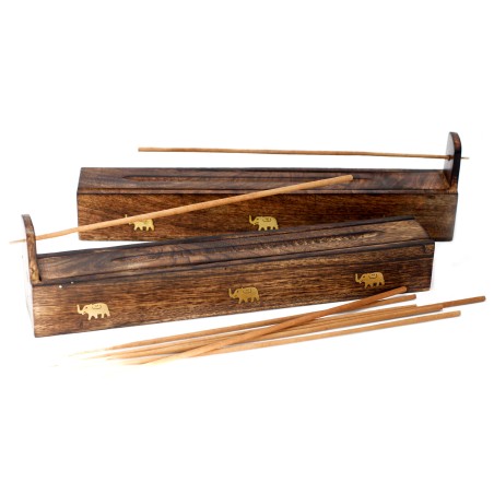 Porta encens fusta de Mango Wood Incense Box - Assorted - 29x5x5cm