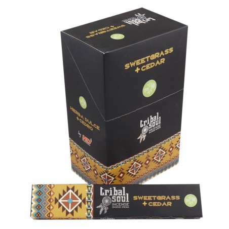 Incienso Tribal Soul - Hierba Sweert + Cedro - 1 cajetilla de 15gr.