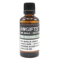 Aceite de Masaje - Piel radiante - Amyris de Sándalo, Pimienta Negra y Mandarina - 50ml  - 1